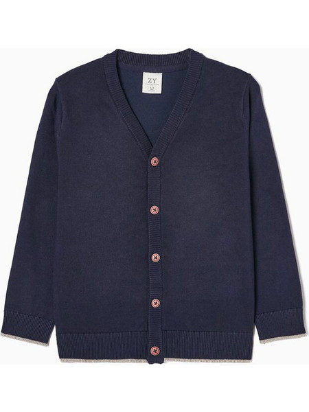 Zippy Παιδική Ζακέτα Πλεκτή με Κουμπιά Navy Μπλε ZKBAP020123016