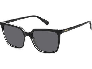 Polaroid Eyewear PLD4163S 7C5/M9 Ανδρικά Γυαλιά Ηλίου Τετράγωνα Κοκάλινα Μαύρα με Μαύρο Polarized Φακό