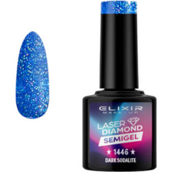 Elixir Semi Gel 1446 Laser Diamond Dark Sodalite Glitter Ημιμόνιμο Βερνίκι Νυχιών 8ml