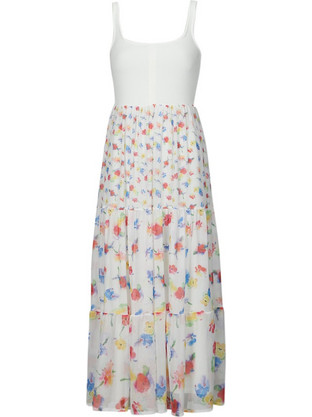 Desigual Vancouver Midi Καλοκαιρινό Καθημερινό Φόρεμα Λευκό 24SWVK58-1000