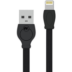 WK WDC-023 Flat USB-A to Lightning Cable 2m Black WDC-023