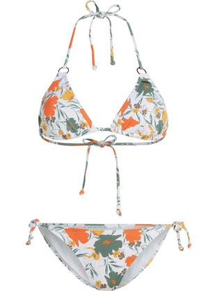 O'Neill Bikini Set Τριγωνάκι Floral Λευκό Πορτοκαλί Πράσινο 1800253-31033