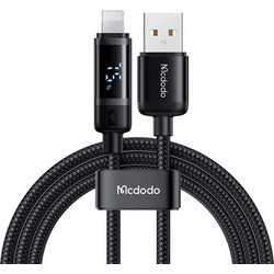 Mcdodo CA-5000 Braided LED USB-A to Lightning Cable 1.2m Black CA-5000