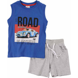 Funky Παιδικό Σετ για Αγόρι Καλοκαιρινό Royal Blue Γκρι 120-301120-1