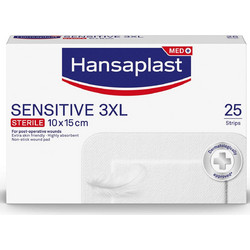 Hansaplast Sensitive 3XL Αποστειρωμένα Αυτοκόλλητα Επιθέματα 10x15cm 25τμχ