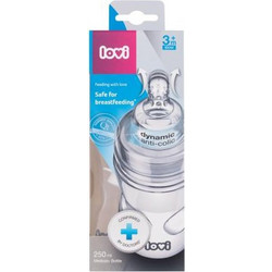 Lovi Medical+ Πλαστικό Μπιμπερό με Θηλή Σιλικόνης κατά των Κολικών 3+ Μηνών Transparent 250ml