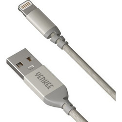 Yenkee YCU 611 Braided USB-A to Lightning Cable 1m Grey YCU611SRMFI