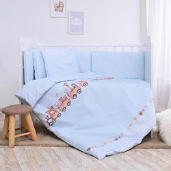 Lorelli Smile Train Σετ Κούνιας Light Blue 6τμχ