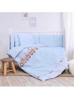 Lorelli Smile Train Σετ Κούνιας Light Blue 6τμχ