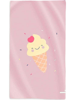 Saro Ice Creams Παιδική Πετσέτα Θαλάσσης Microfiber Ροζ 90x160cm 64306