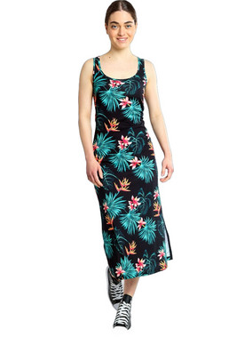 Paco & Co Midi Καλοκαιρινό Καθημερινό Φόρεμα Floral Μπλε 2432519