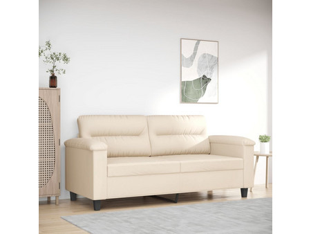 vidaXL Διθέσιος Καναπές Microfiber Μπεζ 170x77x80cm 359566