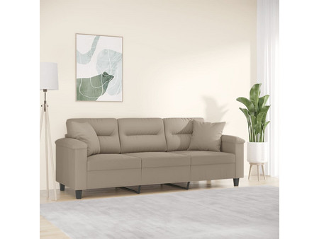 vidaXL Τριθέσιος Καναπές Microfiber 210x77x80cm 3200977