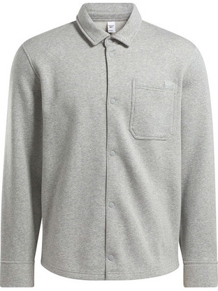 Reebok Ανδρικό Πουκάμισο Βαμβακερό Μακρυμάνικο Overshirt Γκρι II0698