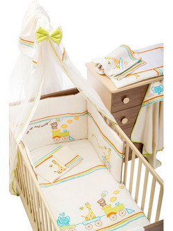 Bebe Stars Safari Σετ Κούνιας Beige 6τμχ
