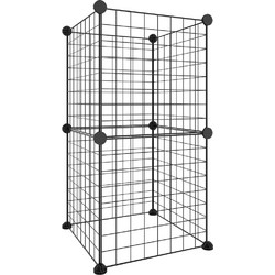 vidaXL Περίφραξη Τρωκτικών με 8 Πάνελ Μαύρη 35x35cm 3114031