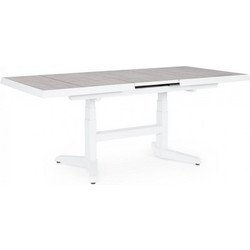 Kare Design Robert Ορθογώνιο Τραπέζι Κήπου Αλουμινίου Λευκό 183x56x88cm