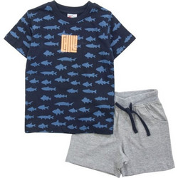 Funky Παιδικό Σετ για Αγόρι Καλοκαιρινό Navy Μπλε Γκρι 123-301100-2