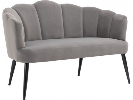 HOMCOM Διθέσιος Καναπές Βελούδινος Γκρι 132x66x8cm 839-483V00CG