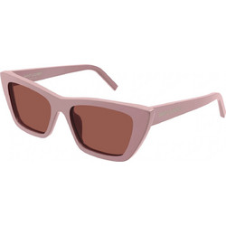 Saint Laurent SL276 058 Γυναικεία Γυαλιά Ηλίου Πεταλούδα Κοκάλινα Ροζ με Καφέ Polarized Φακό