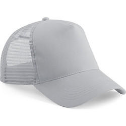 Beechfield Καπέλο Jockey με Δίχτυ Snapback Υφασμάτινο Γκρι B640