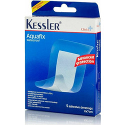 Kessler Aquafix Αποστειρωμένες Αδιάβροχες Αυτοκόλλητες Γάζες 6x7cm 5τμχ