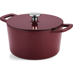 Fissler Moments Collection Burgundy Μαντεμένια Κατσαρόλα 24cm 4.5lt