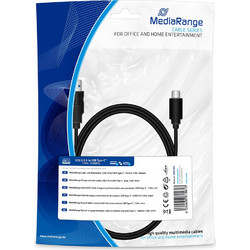 MediaRange MRCS182 USB-A to USB-C 1.8m Black 4260459615613