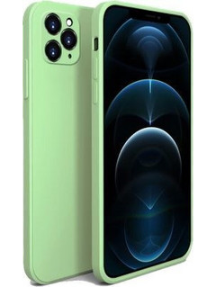 Bodycell Square Liquid Silicon Back Cover Light Green (iPhone 11 Pro)
