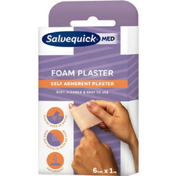 Salvequick Foam Plaster Αυτοσυγκρατούμενος Αδιάβροχος Επίδεσμος Δάκτυλου 6cm x 1m