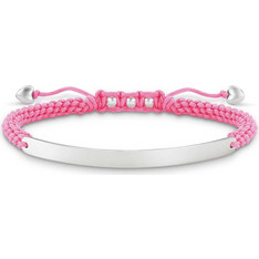 Thomas Sabo Γυναικείο Βραχιόλι Μακραμέ από Κορδόνι & Ασήμι A0049-173-9