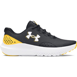 Under Armour Surge 4 Παιδικά Αθλητικά Παπούτσια για Τρέξιμο Μαύρα Κίτρινα 3027103-004