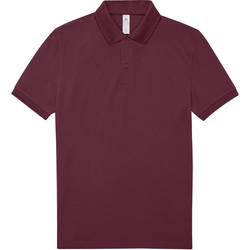 B&C Collection Ανδρική Μπλούζα Polo Κοντομάνικη Μπορντό PU424