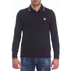 Moncler Ανδρική Μπλούζα Polo Μακρυμάνικη Navy Μπλε 8B7010084556-77X