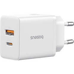 Baseus Cube Φορτιστής χωρίς Καλώδιο με Θύρα USB-A & Θύρα USB-C 30W Power Delivery White