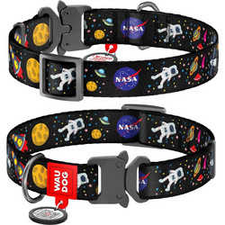 Waudog Nasa Metal Κολάρο Σκύλου Μαύρο Μπλε 2.5x31-49cm