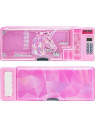 Yolo Retro Plus Sparkling Unicorn Κασετίνα με 2 Θήκες Φούξια 11302