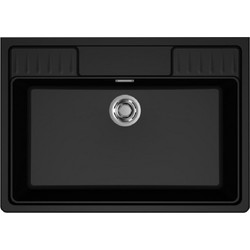 Elleci Spazio 900 K86 Black Επικαθήμενος Νεροχύτης Γρανίτη 90x635cm