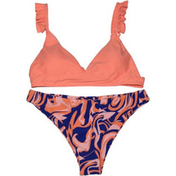 Sandra Fellini Bikini Set Τριγωνάκι Navy Μπλε Κοραλί 23-30B