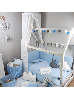 Baby Star Little Prince Σετ Κούνιας Light Blue 3τμχ