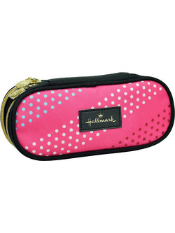 Hallmark Dots Κασετίνα με 2 Θήκες Φούξια 333-29141