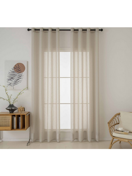Beauty Home Κουρτίνα Γάζα με Τρουκς 140x270 Fit Art 8447 Sand