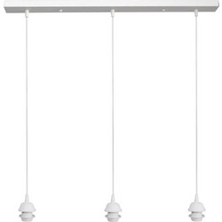 Heronia Lighting Κρεμαστό Φωτιστικό Οροφής Ράγα Τρίφωτο E27 Λευκό 06-0209