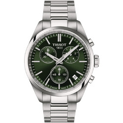 Tissot PR100 Ανδρικό Ρολόι Χρονογράφος με Ασημί Μεταλλικό Μπρασελέ T150.417.11.091.00