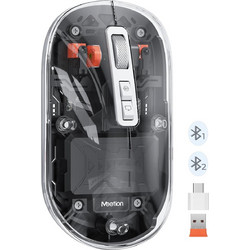 Meetion MT-BTM005 Ασύρματο Bluetooth Ποντίκι Black Transparent