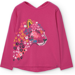 Boboli Παιδικό T-Shirt Μακρυμάνικο Φούξια 429061