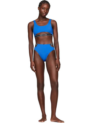 Tommy Hilfiger Bikini Set Μπουστάκι Ψηλόμεσο Royal Blue UW0UW05346/UW0U5350-C6P