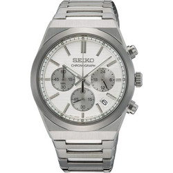 Seiko Conceptual Ανδρικό Ρολόι Χρονογράφος με Ασημί Μεταλλικό Μπρασελέ SSB451P1