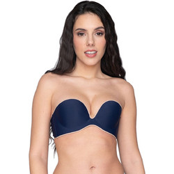 Luna Miracle One Σουτιέν Strapless Push Up χωρίς Μπανέλα Navy Μπλε 1810