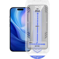 Vivid Full Face Privacy w/ Applicator Tempered Glass Black (iPhone 16 Pro)